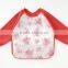 Japanese Wholesale High Quality Product Baby Plastic Children Apron With Sleeves Bib Waterproof for Meal With Pocket EVA Film