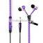 Volume control metal zipper earphone, zip earphone, earphone headphone with mic