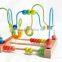 Children's Educational Beads Wooden Toys Supplier OEM/ODM Animal&Fruit Patterns Printing Wood Bead for Baby