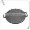 Black Round Cast Iron BBQ Grill Pan