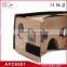 cheapest price cardboard 3d VR box good for promotion wireless hd best video goggles