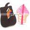 Felt animal pencil case, flap felt cat heat transfer printing pencil bag