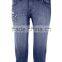 Ladies Denim Stretch Cropped Trouser Women Pants Jeans