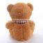 hot soft bow brown plush teddy bear