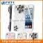 Set Screen Protector And Case For Iphone 5 , Hard Plastic Diamond Flower Beautiful Mobile Phone Back Cover