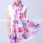 Ladies fashion hand painted custom wool scarf