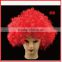 football fans wig in high quality,red synthetic wig,fashion wig
