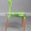 colofurl heavy-duty plastic armless dining chairs with wood frame 1561b