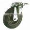 Swivel/Swivel Brake Bolt Hole Castor Fitted with Rubber Wheel, PP Hub