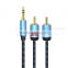 3.5mm to 2RCA Audio Auxiliary Stereo Y Splitter Cable Male to Male