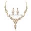 Wholesale Latest Design Fashion Necklaces Women Luxury Statement Diamond Jewelry Set SKJT0585