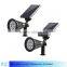 2-in-1 Solar Powered 4 LED Adjustable Landscape Bright Spotlight