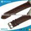 Fashion Japan Movt Stainless Steel Back Browngenuine Leather Quartz Watch