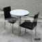 White marble used restaurant table and chair, marble top coffee table sets