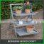 Gray Pinewood Folding Garden Flower Pot Shelves