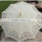 lace Material and craft lace umbrellas,Umbrellas Type craft lace hook handle Antique battenburg lace wedding parasol and fan set