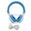 Yes Hope Portable stretch stereo over-ear headset headphone leather earpad with build-in microphone and volume control