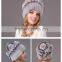 Women's Mink Fur Bubble Hats Beanie Hats Multicolor