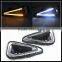 Dual color White Amber LED DRL daytime running light with turn signal light for Toyota Camry