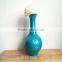 Narrow-mouth ceramic flower vase from a factory