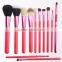 12PCS Makeup Brushes/ Make up Brush Set Contour / Eyebrow / Foundation Powder/ Kabuki mc Brushes with Holder pinceau maquillage