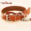 Cow leather dog collars leashes for medium-sized dogs
