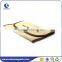 beige hook and loop style printed envelop jute pouch with flap