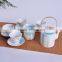 New Chinese Shan Shui Green and White Porcelain Tea Set                        
                                                Quality Choice