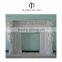yellow marble stone bioethanol fireplace mantel