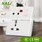 China manufacture PC material 10A 250V electrical single gang 5 pin light wall switch socket