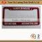 hot selling top quality manufacture reflective license plate cool car nomber plate frame