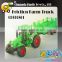 2015 cheap plastic friction farm tractor toys mini trailer truck for boys