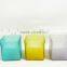 Frosted glass square candle holders scented