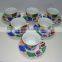 12PCS CERAMIC STONEWARE COFFEE CUP AND SAUCER SET IN COLOR BOX