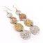 Handmade Two Tone 925 Silver Brass& Copper Earring Without Stone