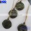 High quality irregular alloy black seal tag with cotton string, metal seal tag