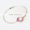 Hotselling Big Gemstone Bracelet Handmade Silver Bracelet for Girl