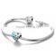 X372 Promotion Sterling Silver 925 Love Bead, Enamel Heart Paved Diamond Charms