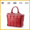 PU leather woven handbag fashion style woven special handbag