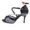 Evkoo Shiny Latin Dance Shoes With Leather Soft Sole Salsa Dance Shoes Close Toe Dance Shoes