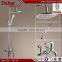luxury double handle 8 inch rainfall shower head thermostatic bath shower faucet set