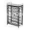 HomCom 31" 25 Bottle Metal Wine Storage Rack Table - Black/Multi-Color