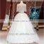 Elegant Sexy Off The Shoulder Princess Ball Gown Wedding Dresses Half Sleeve Bridal Gown With Ribbons Flower Sash Beaded ML056