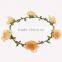 Yiwu factory manufacturer floral hairband ,6 flowers tiara/crown headband for woman