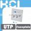 RJ45 Keystone Single Gang 2 Port Angled Wallplate