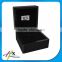 Leather Black Piano Lacquer Wooden Watch Box with Velvet pillow