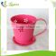 Hot sale color coated cup shape decorative small metal planters