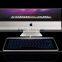New Transparent Super Thin Glass Touch LED Backlit Universal Wired Keyboard For Windows/IOS/Android/OSX With Gesture Function