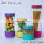 8pcs glass spice jars for kitchen