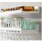 MDF wooden wall mounted set of 2 Bottle shelf holds 6 wine bottles and Glass shelf wine rack wholesale